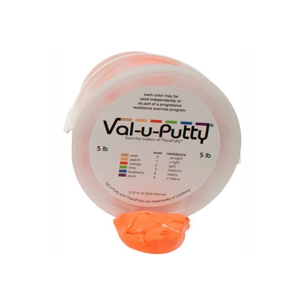 Val-u-Putty Exercise Putty, Orange, Soft, 5 Pound